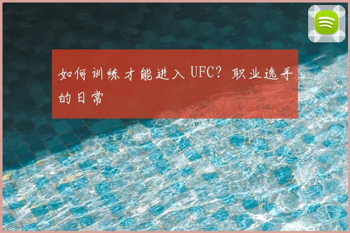 如何训练才能进入 UFC?职业选手的日常